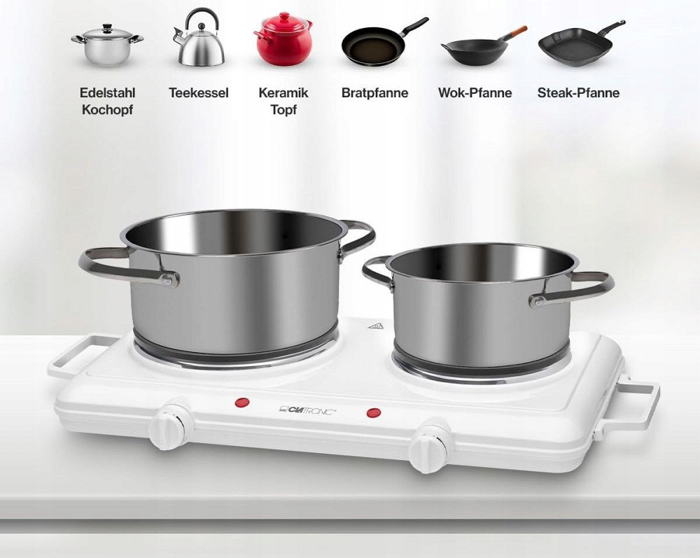 Настільна електрична плита двоконфоркова Clatronic DKP (3583) Потужність 2500 Вт Нововолинськ - фото 8