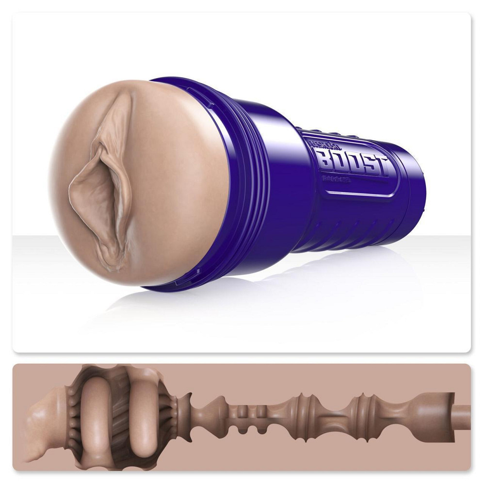 Мастурбатор-вагіна Fleshlight Boost Bang Light Medium Flesh, плаваючі кільця Turbo Tech Sex Aura Київ - фото 2