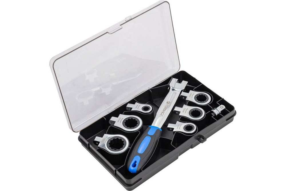 Рукоятка для трещоточных насадок в комплекте с насадками Forsage 3/8