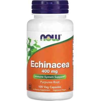 Трави Now Foods Ехінацея, 400 мг, Echinacea, 100 вегетаріанських капсул (NOW-04660) Вінниця
