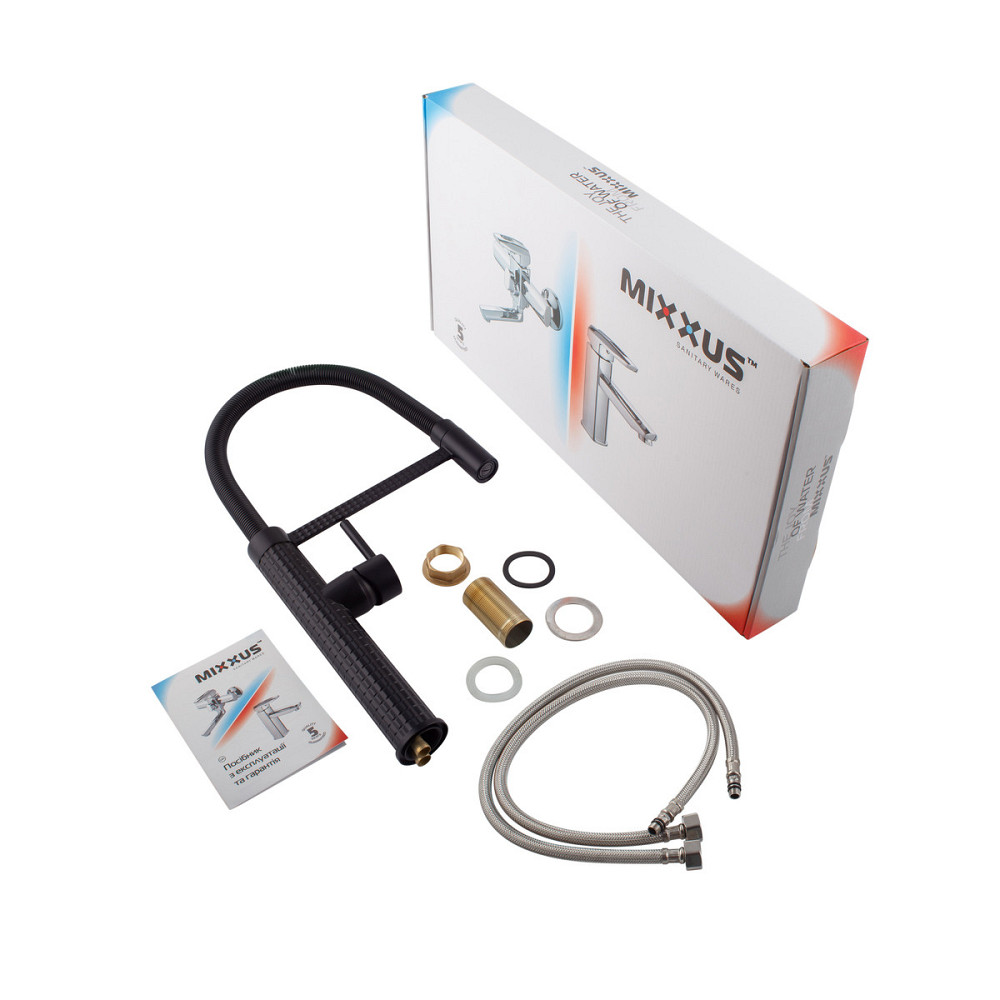 Кухонный смеситель Mixxus Premium Spark 017 BLACK MI6969 Харьков - изображение 8