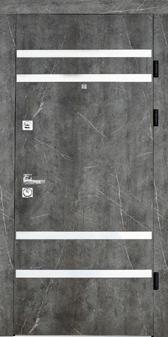 Двері квартирні, серія ТИП 3.2  модель 515/608 юпітер/супермат білий 860 Київ - фото 1