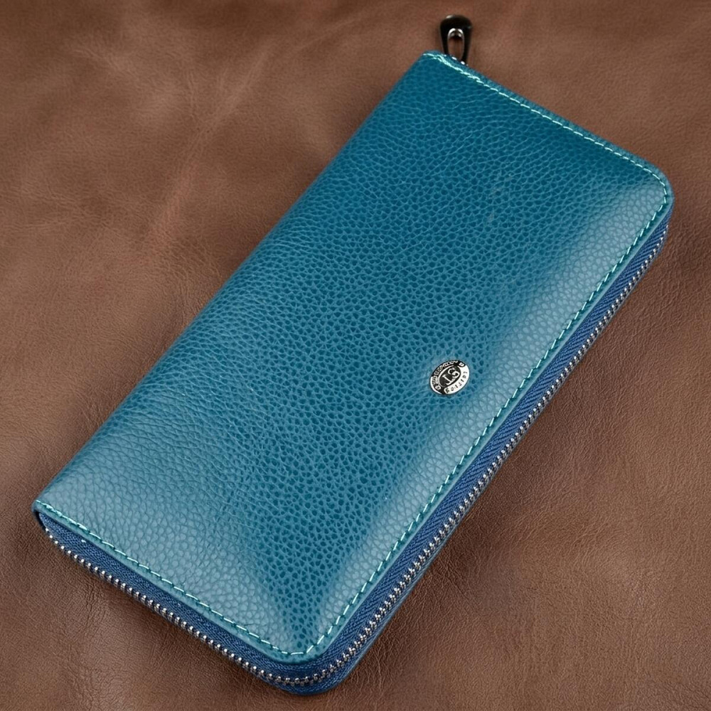 Жіночий клатч-візитниця ST Leather 18861 Блакитний Київ - фото 8