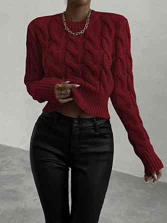 Женский базовый повседневный свитер акрил/шерсть Бордо Одесса