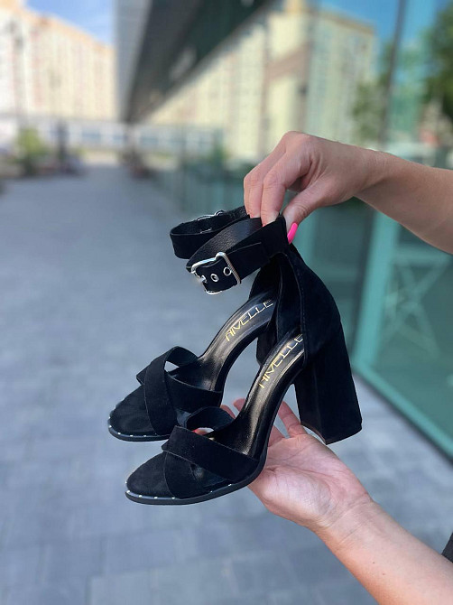 Nivelle Босоніжки жіночі чорні з натуральної замші NIVELLE 1895/9510-9548 на підборах / Зручні Коломыя - изображение 3