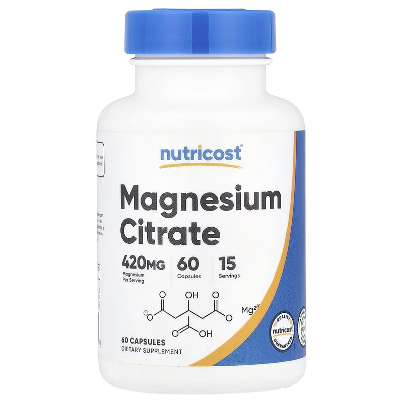 Магний Nutricost Magnesium Citrate, 60 Capsules (105 mg per Capsule) Луцк - изображение 1