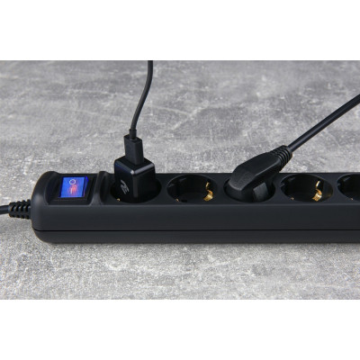 Сетевой фильтр питания 2E 5xSchuko, 3м black (2E-U05ESM3BK) Винница - изображение 6