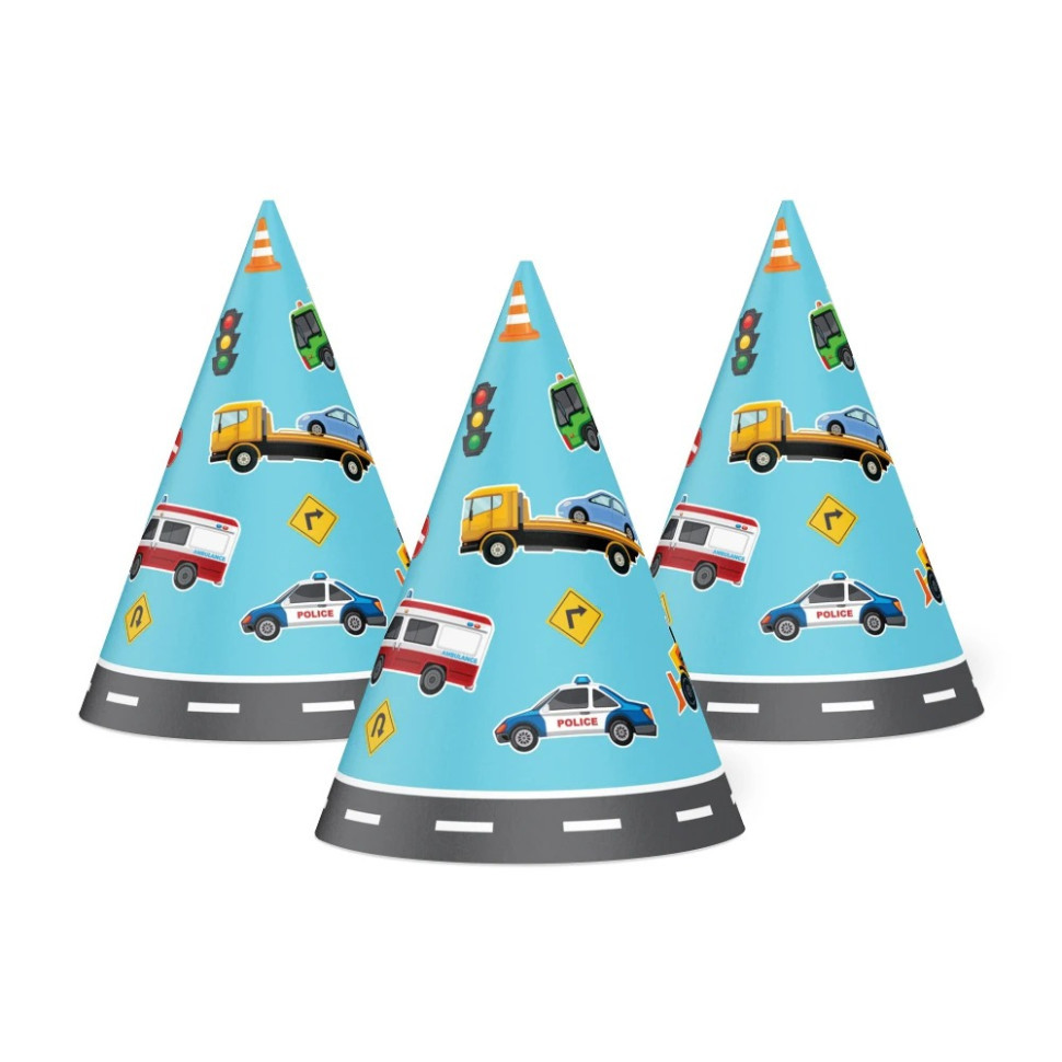 Ковпак святковий "Транспорт" 7003-0065, 15см, в упаковці 20 шт Вінниця - фото 1