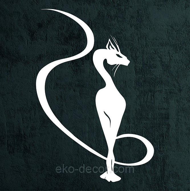 Декоративное настенное 3D Панно «Кот» Декор на стену с объемом 50*34 см, білий Киев - изображение 7