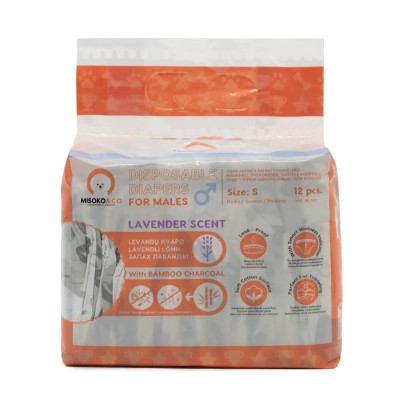 Подгузники для животных MISOKO&amp;CO для кобелей с углем, индикатором влажности S (SHAMSK63043) Винница - изображение 2