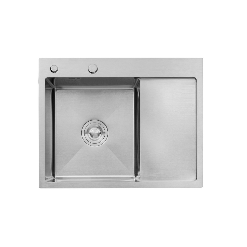 Кухонная мойка с нержавеющей стали Kroner KRP Gebürstet - 6350LHM (3/1 мм) Киев - изображение 1