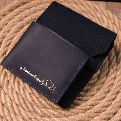 Портмоне Grande Pelle Кожаное Черное (16733) Винница