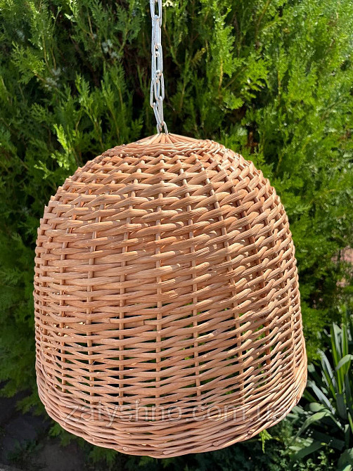 Плетеная люстра круглая из лозы Киев - изображение 3