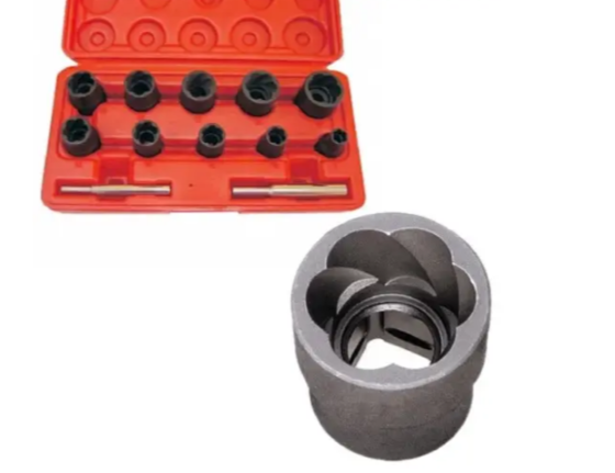 Набір головок для пошкоджених гайок 10 пр. 3/8&quot;-1/2&quot;. 8-21 mm, (B1342) TJG Вінниця