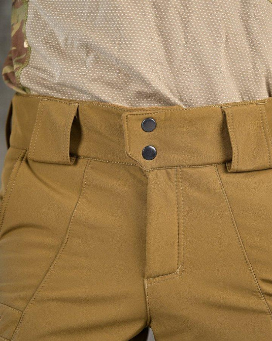 Тактичні штани софтшел DRAFT висока талія кайот ВТ76566 Одеса - фото 7