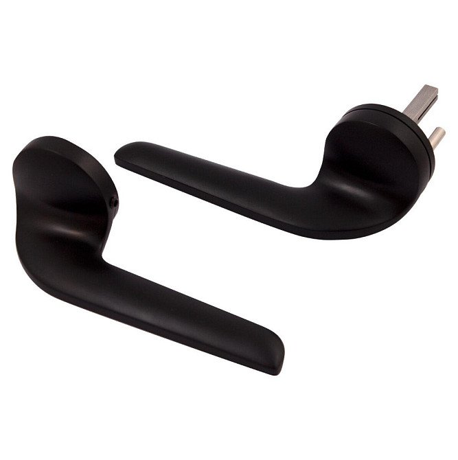 Дверна ручка на розетці M&T Up 147162 TIN-K титан/чорний матовий R ф/з Київ - фото 2