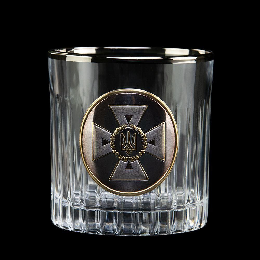 Набір для віскі "МНС" 6 келихів 360 мл, графін 750 мл, кришталь з платиною, зображення зі срібла з позолотою Рівне - фото 3