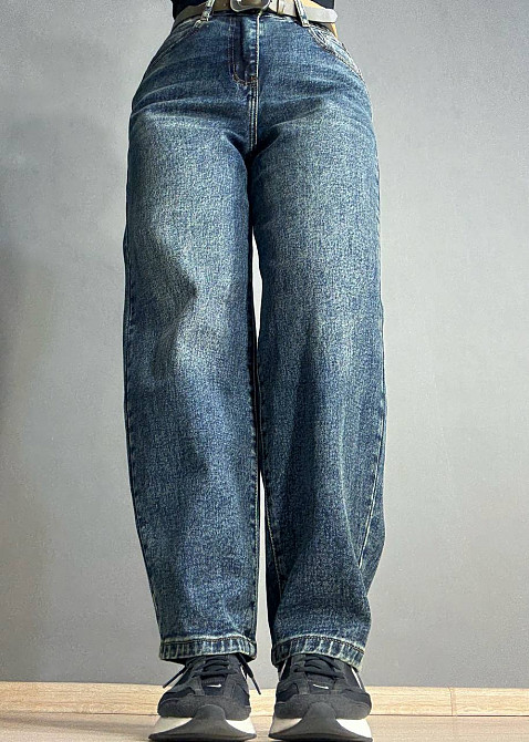Джинси жіночі Vanver 8252 skater jeans широкі з ременем сині, синій, 27, 27, 74 см, 103 см Київ - фото 16
