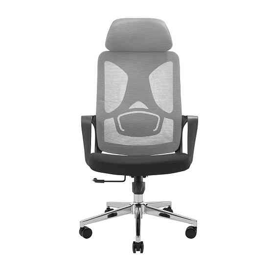 Офісне крісло керівника Monero Хром M1 Tilt Чорно-сірий Київ