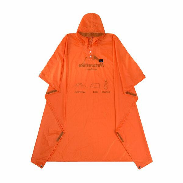 Пончо-дощовик 3 в 1 Naturehike NH17D003-M, 20D, помаранчевий Киев - изображение 1