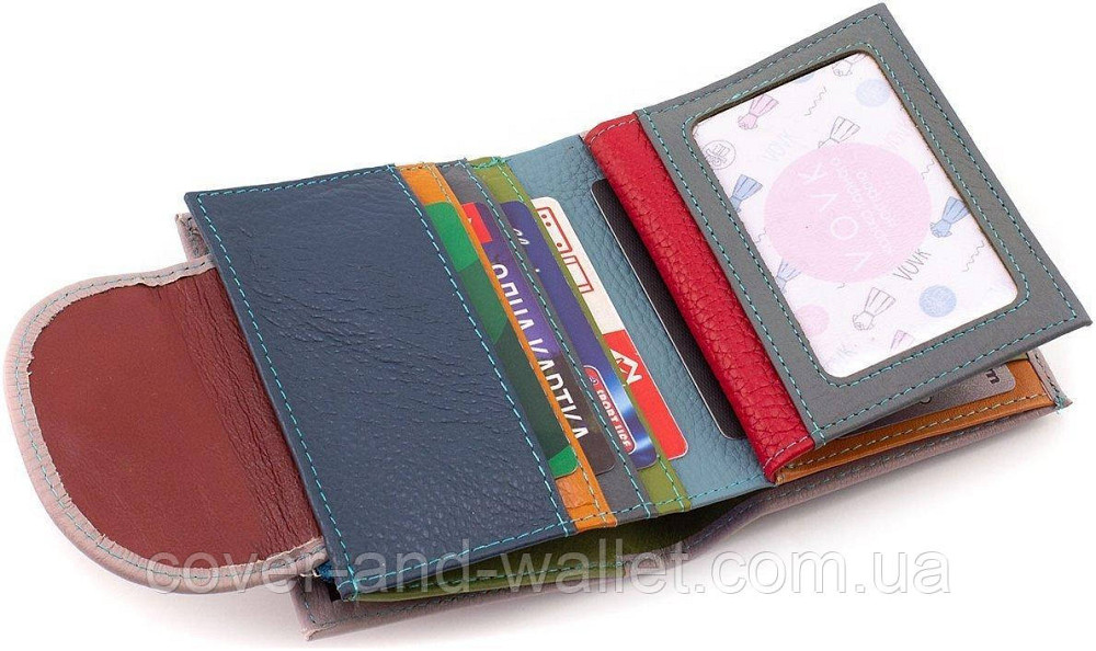 Красивый компактный пудровый женский кошелёк из натуральной кожи с монетницей ST Leather Киев - изображение 7