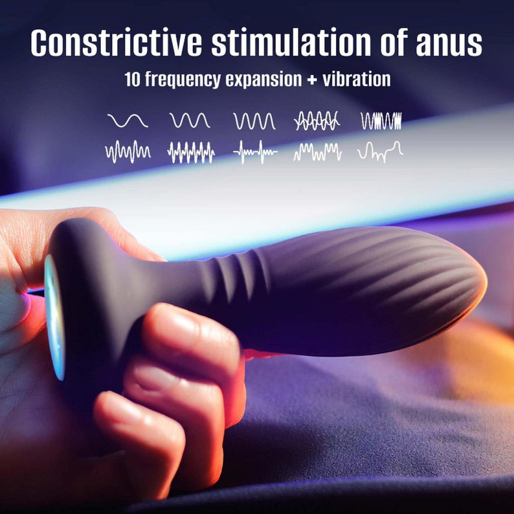 Анальна пробка - Thrusting Anal Plug Black Sex Aura Київ - фото 8