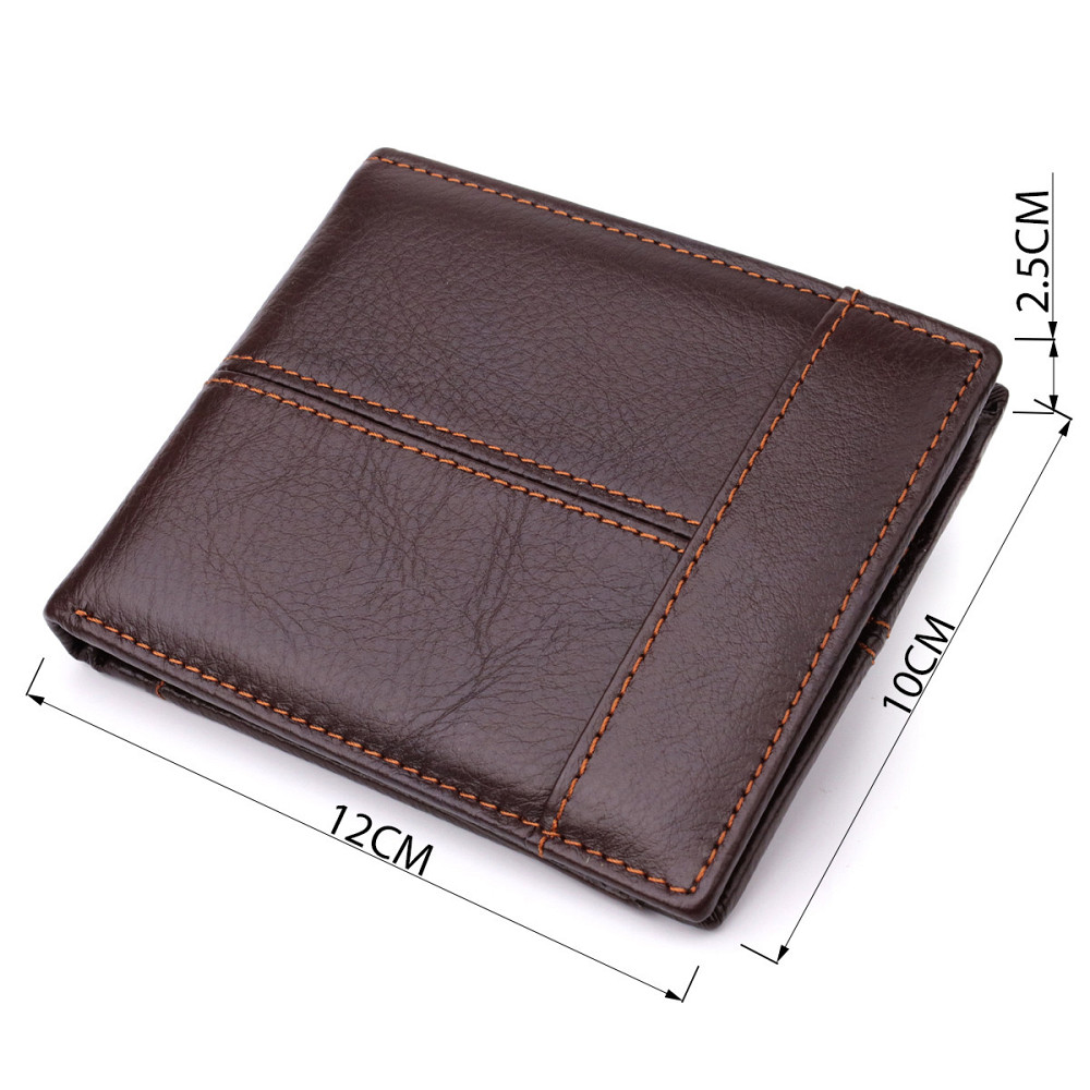 Горизонтальний стильний гаманець з натуральної шкіри Коричневий (Vintage) Київ - фото 7