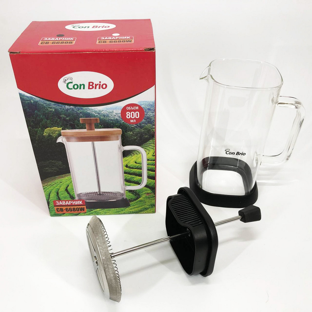 Заварник прозрачный, Простой френч-пресс, Заварник для чая с прессом френч-пресс FH-49 Львов - изображение 7