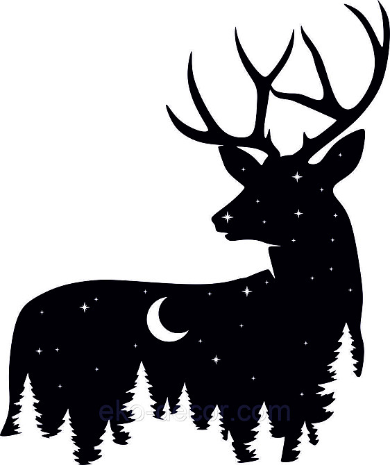 Декоративное настенное Панно «Новогодний олень» Декор на стену 110*92 см, Черный Киев - изображение 10