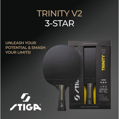 Ракетка для настільного тенісу Stiga Ракетка для настільного тенісу Stiga Trinity 3 Star ver.2 FL (1213-1208-3 (931706) Вінниця - фото 9