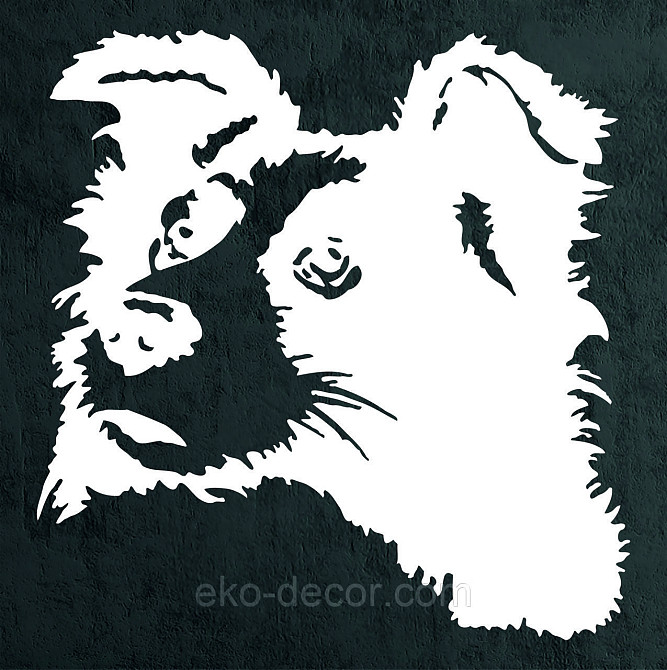 Декоративне настінне Панно «Бордер-Колі», Декор на стіну 70*68 см, Білий Київ - фото 8