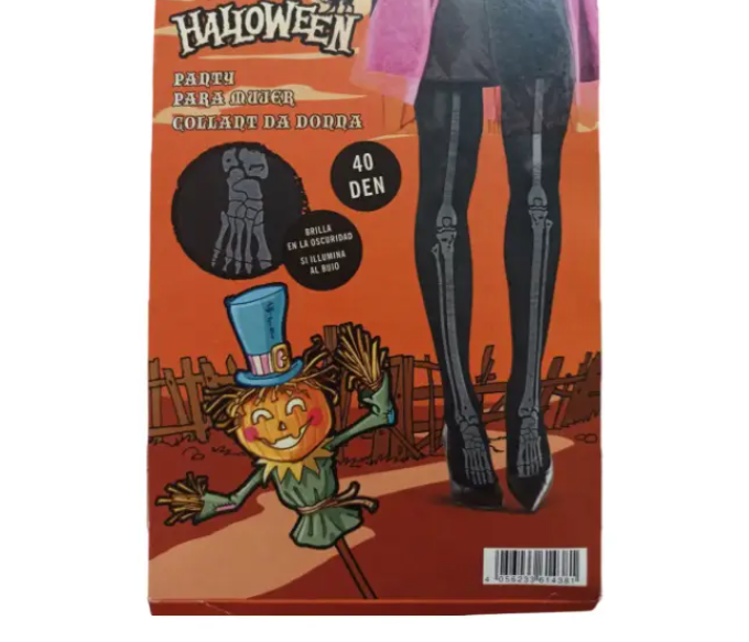 Колготки на Хэллоуин светящиеся 40 den черный L Киев - изображение 2