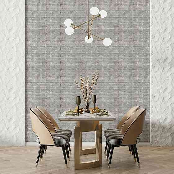 Самоклеющаяся декоративная 3D панель 700x770x5мм Серая полоска кирпич (183) SW-00000488 Киев