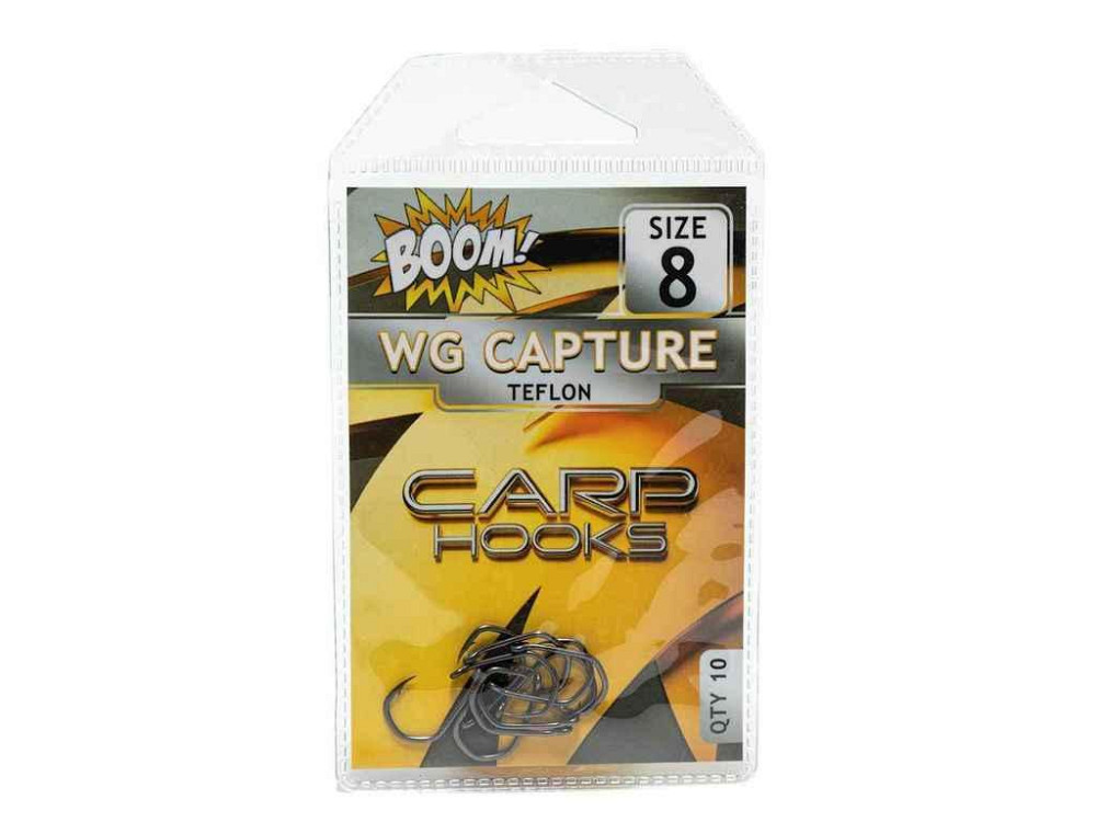 Гачок для мирної риби Wide Gape Сapture №8 (10 шт/уп) (Teflon) ТМ BOOM Київ - фото 2