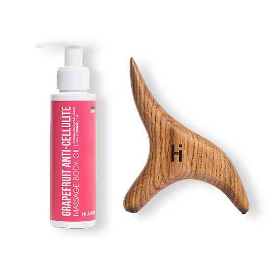 Масажер гуаша Bird Guasha Tool Bird + Антицелюлітна олія Grapefruit Anti Cellulite Київ