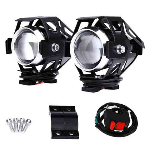 Фары LED CREE U5 для мотоцикла с креплением и кнопкой Киев