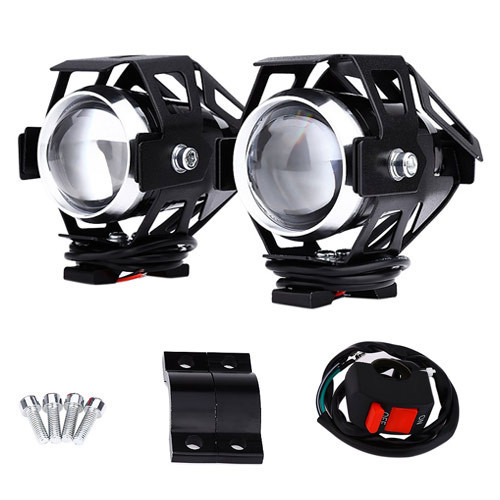 Фары LED CREE U5 для мотоцикла с креплением и кнопкой Киев - изображение 2