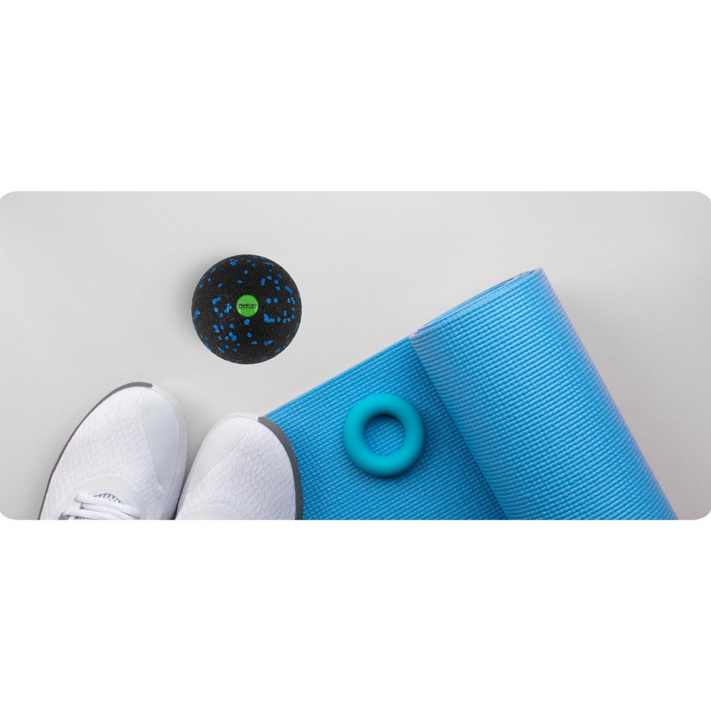 Мяч для массажа и фитнеса NS-965 черно-голубой Киев - изображение 10