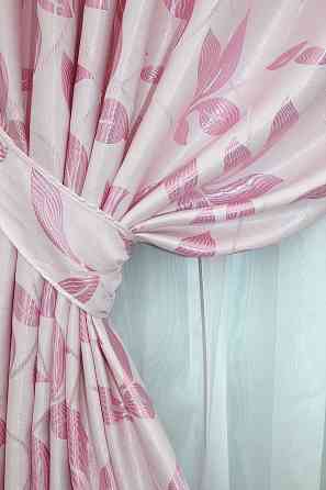 Комплект готових штор VR-Textil Софт № 1158ш Рожевий 150х275 см 2шт (30-972) Київ