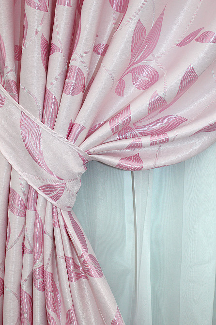 Комплект готових штор VR-Textil Софт № 1158ш Рожевий 150х275 см 2шт (30-972) Київ - фото 4