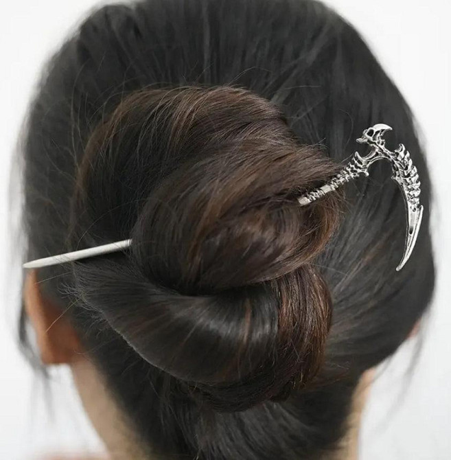 Винтажная заколка с черепом – заколка для волос из сплава, украшение для волос, стильные аксессуары, Киев - изображение 1