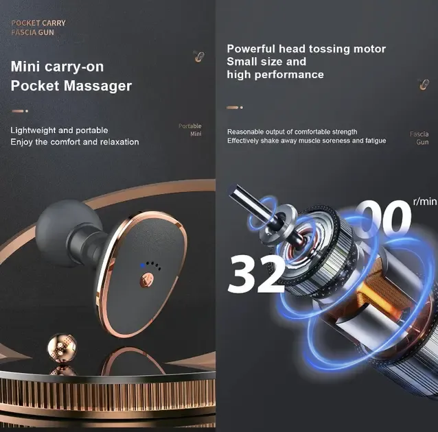 Портативный массажный мини-пистолет MGE-013 XL-566 Коломия - фото 5