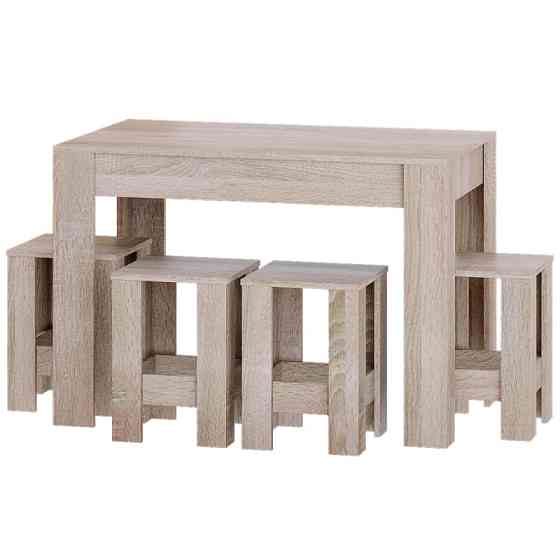 Обідній комплект Еверест Стіл СТО-1 + 4 табурети Т-1 Дуб сонома (DTM-5588) Дніпро