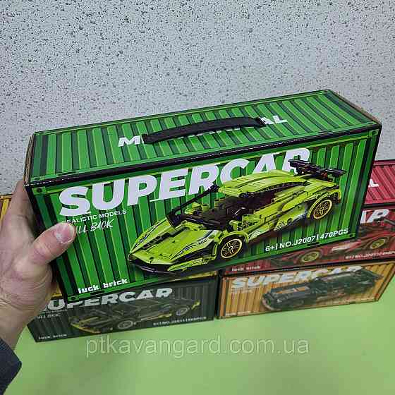 Конструктор машинка Ламборгини суперкар 470 деталей в контейнере Technic J 2007 C зеленый Хмельницкий