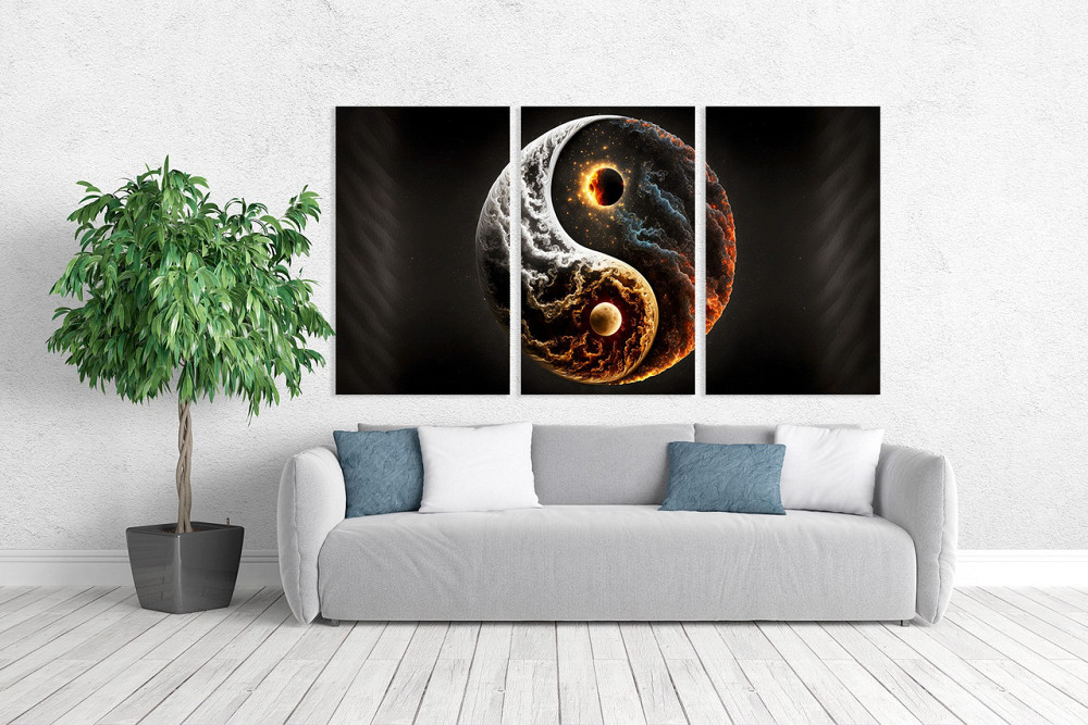 Модульна картина у вітальню/ спальню   Інь-Янь      ART-113_3A Київ - фото 2