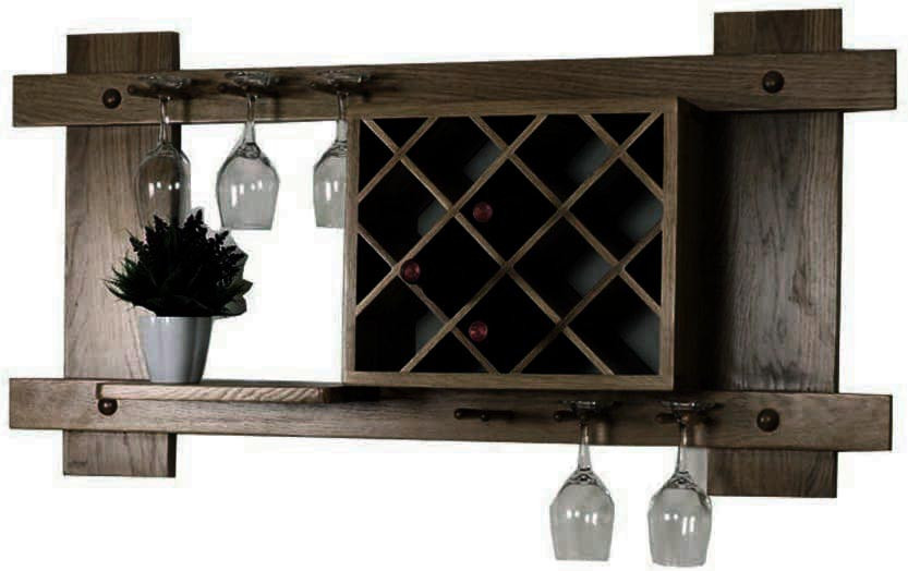 Настенная винная полка 