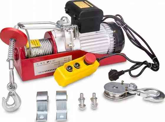 Електричний тельфер BX-562 500 кг, 2000 Вт, підйом 6/12 м, автоматичне гальмо, пульт керування Одеса