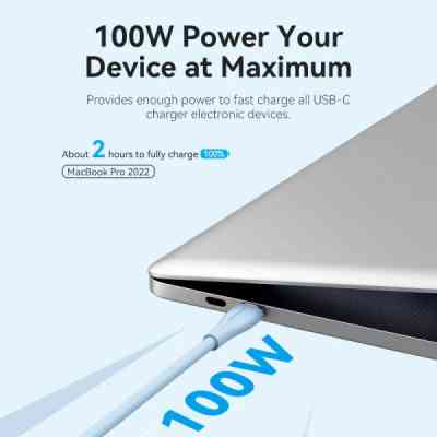 Дата кабель USB-C to 2xUSB-C 1.5m 5.0A Silicone Type Blue Vention (CTMSG) Винница