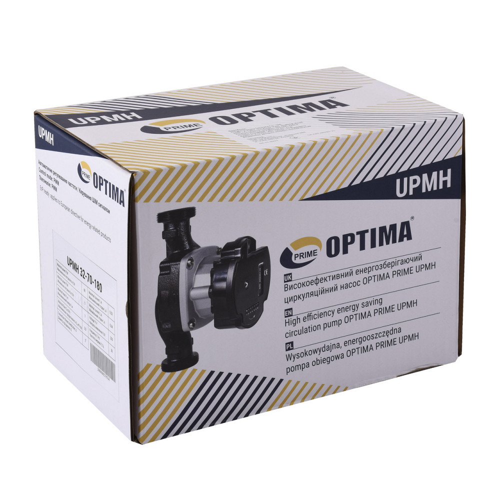 Насос циркуляционный энергосберегающий Optima PRIME UPMH 32-70AUTO 180мм + гайки (000027876) Киев - изображение 5