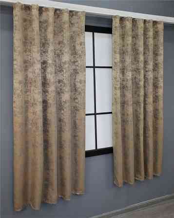 Комплект коротких штор VR-Textil Жакард Sultan YL № 1207ш Капучино 130х160 см 2 шт (39-157) Київ